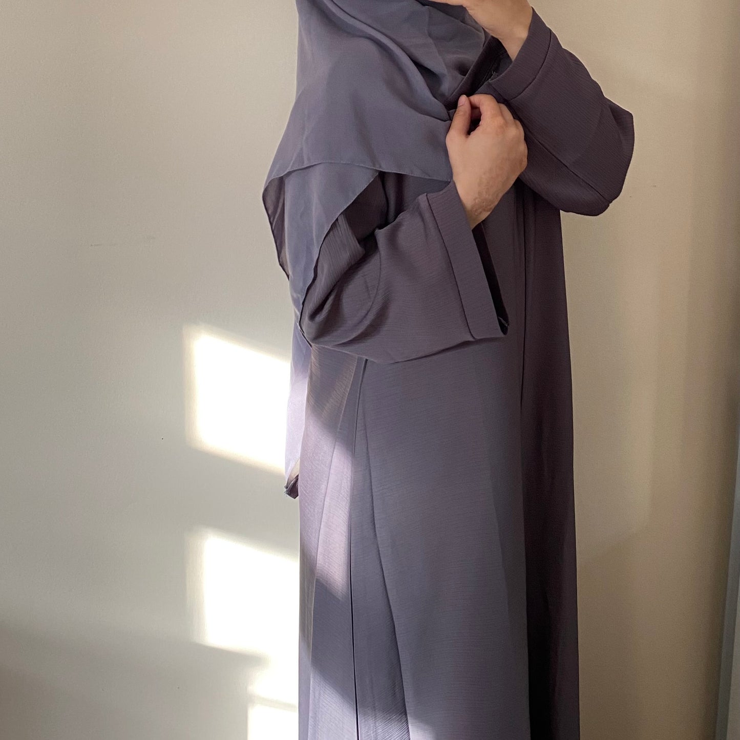 Dubai Abaya Plain - Grey