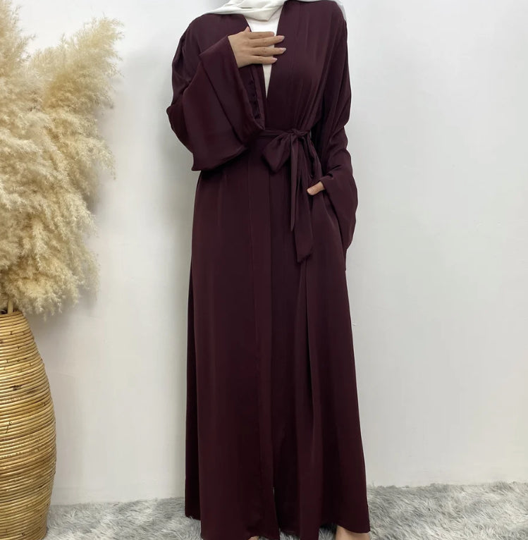 Wine Nida Open Abaya