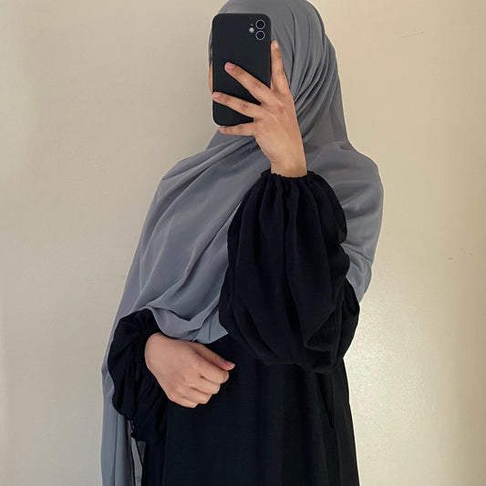 Chiffon Hijab - Dark Grey