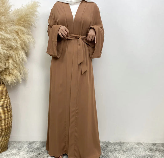 Caramel Nida Open Abaya